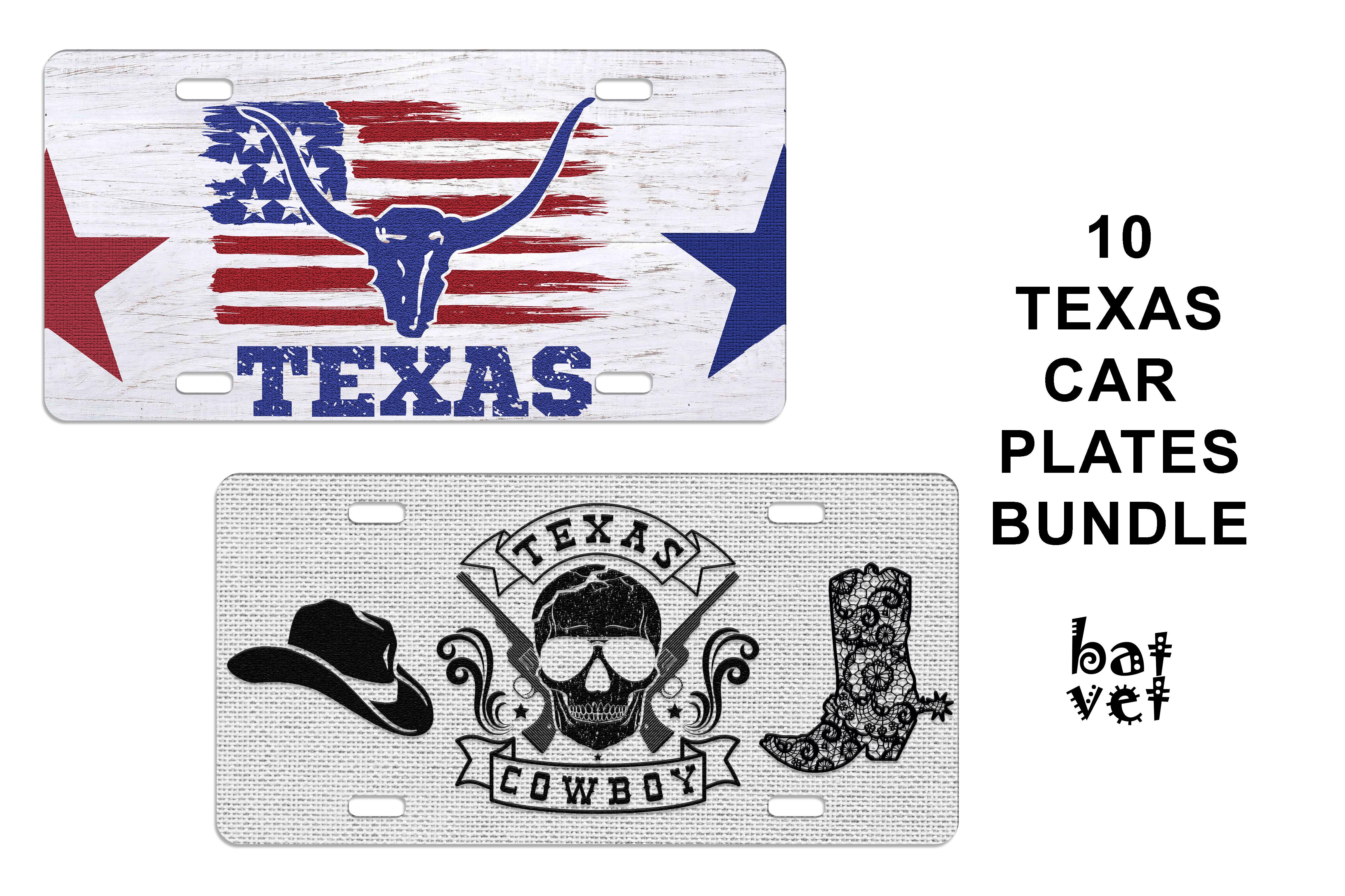 Texas Car Plate | Men Sublimation Bundle