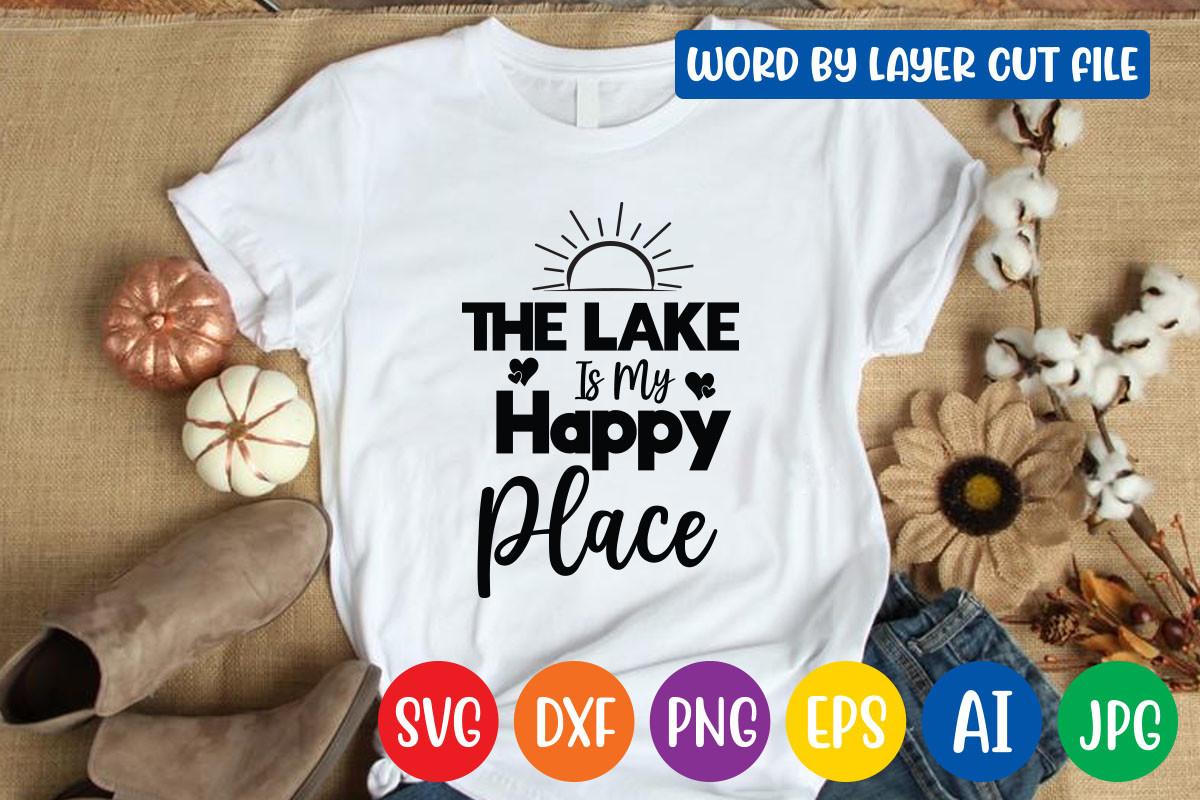 The Lake is My Happy Place Svg Design
