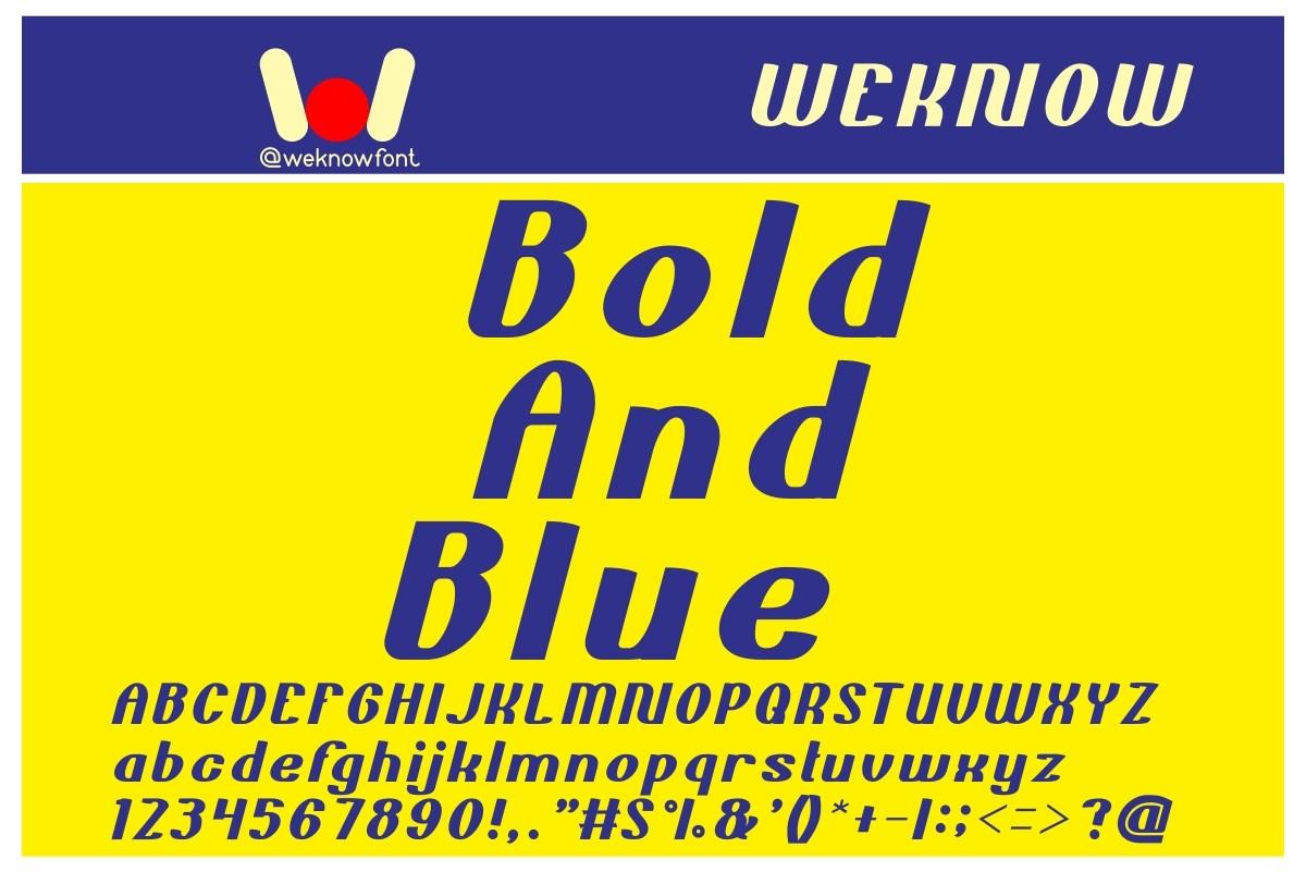 Bold and Blue Font