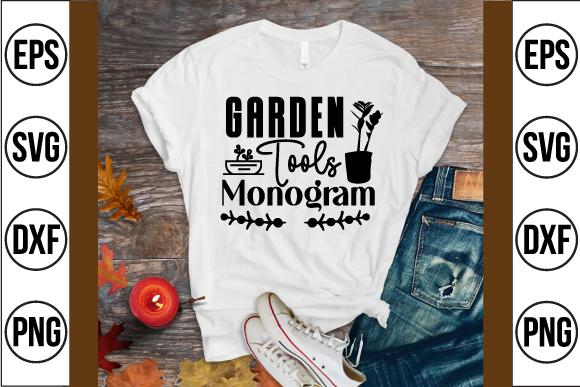 Garden Tools Monogram Svg Design