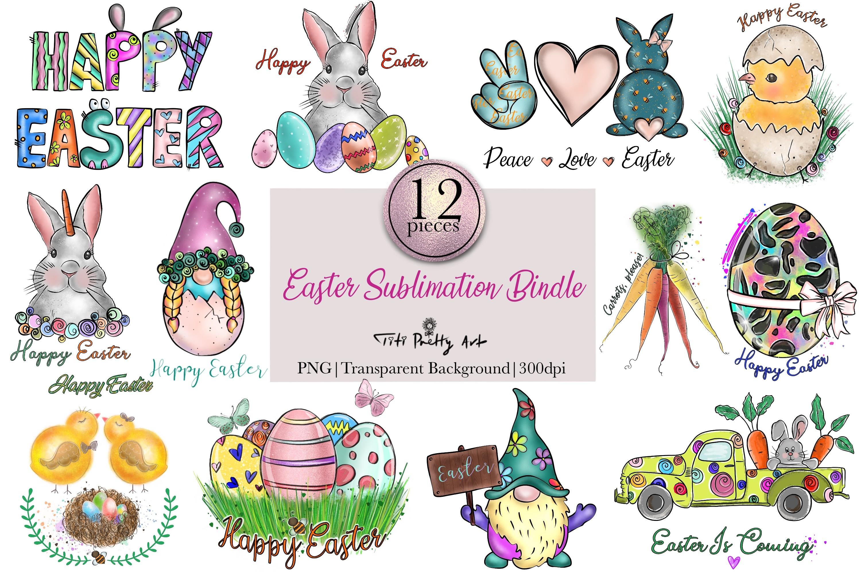 Easter Sublimation Bundle with 12 Pieces