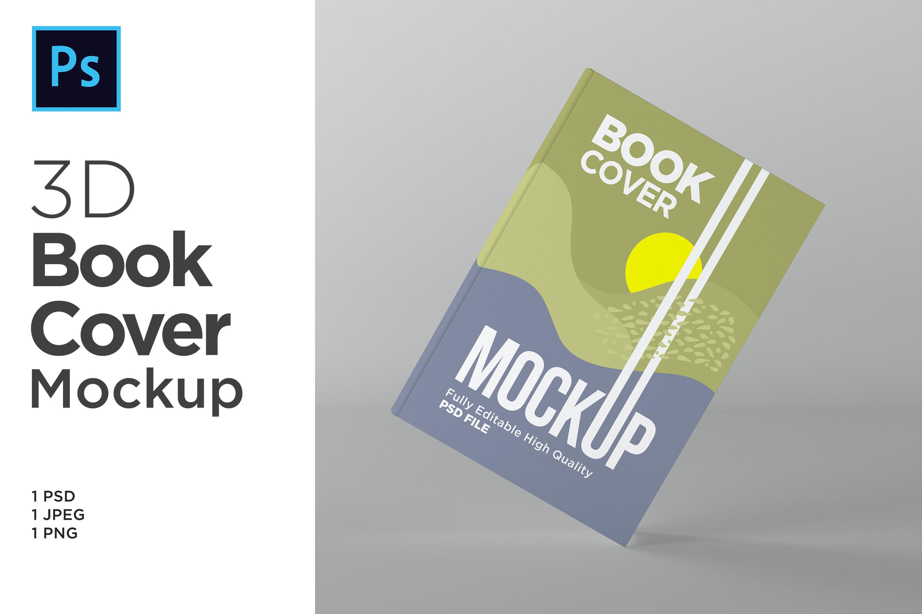 Book Cover Mockup 3d Rendering