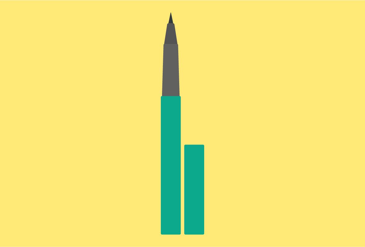 Eyeliner Cartoon Flat Vector