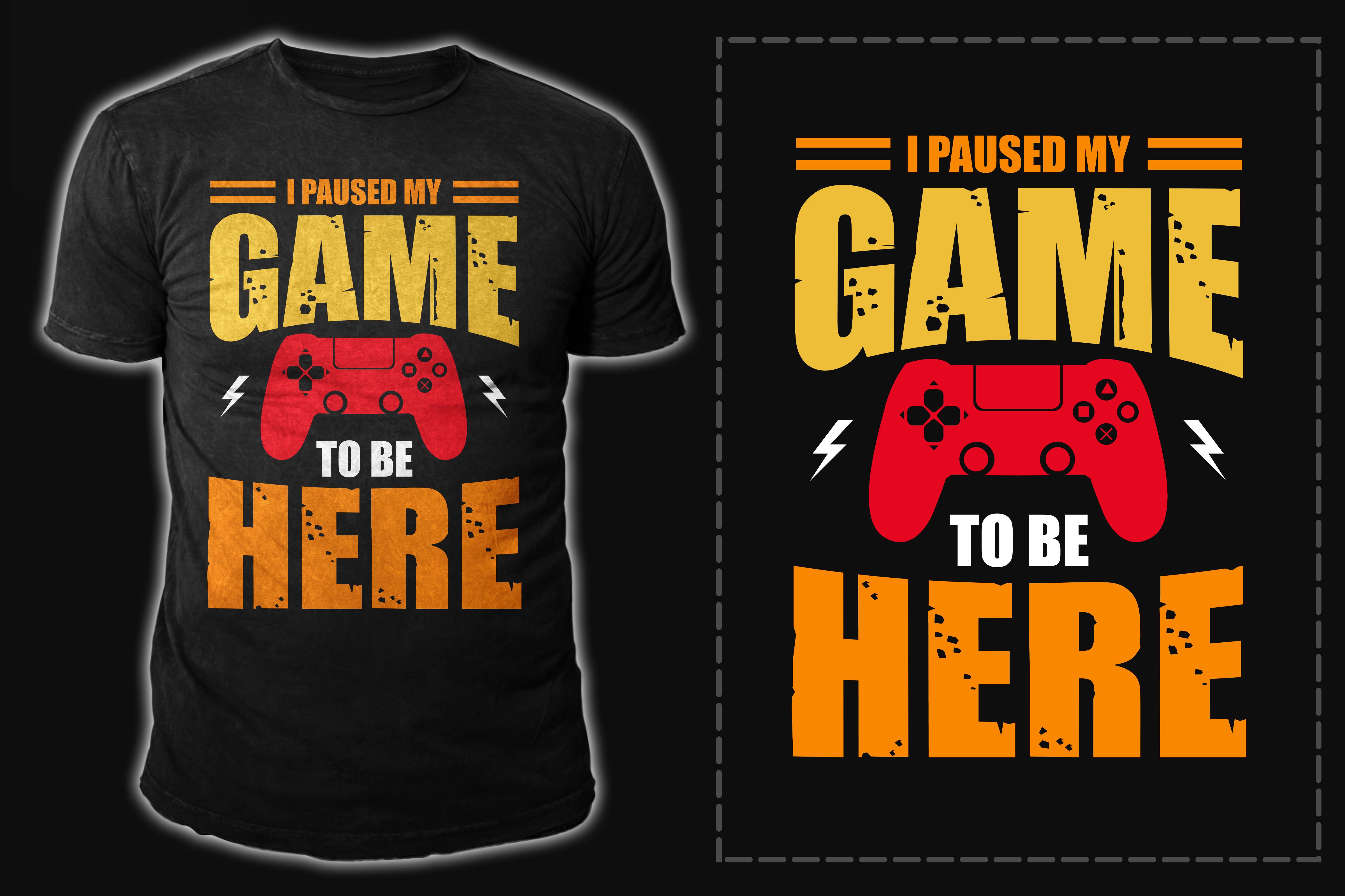 Gamer T-shirt Design Vector Graphic