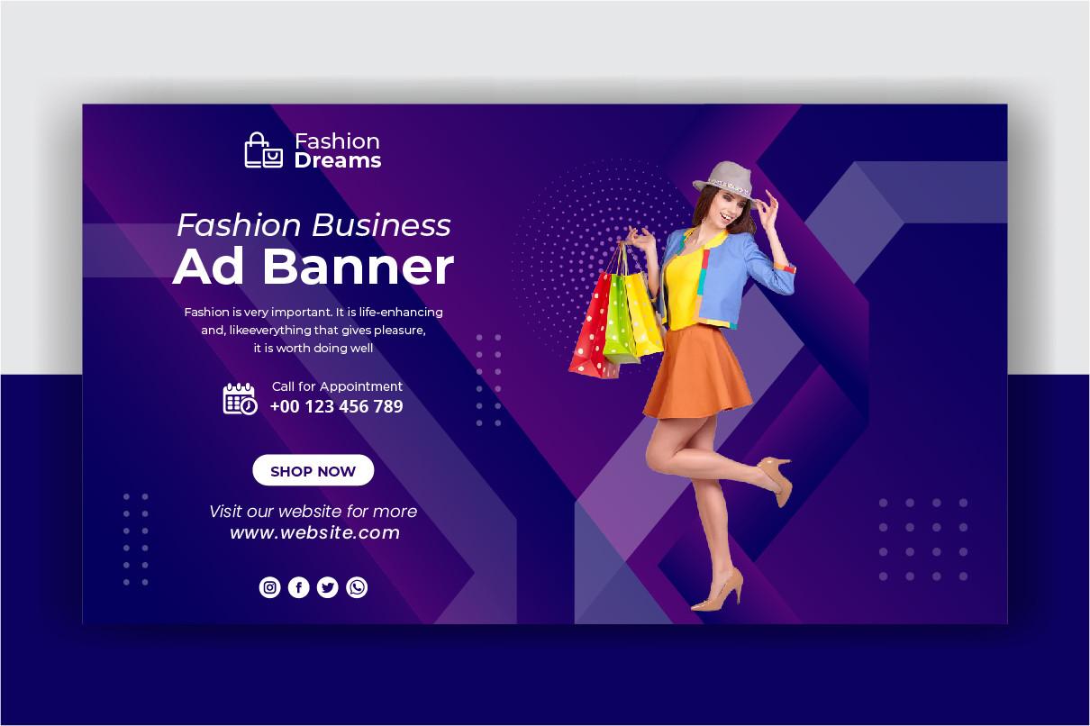 Fashion Sale Web Banner Design Template