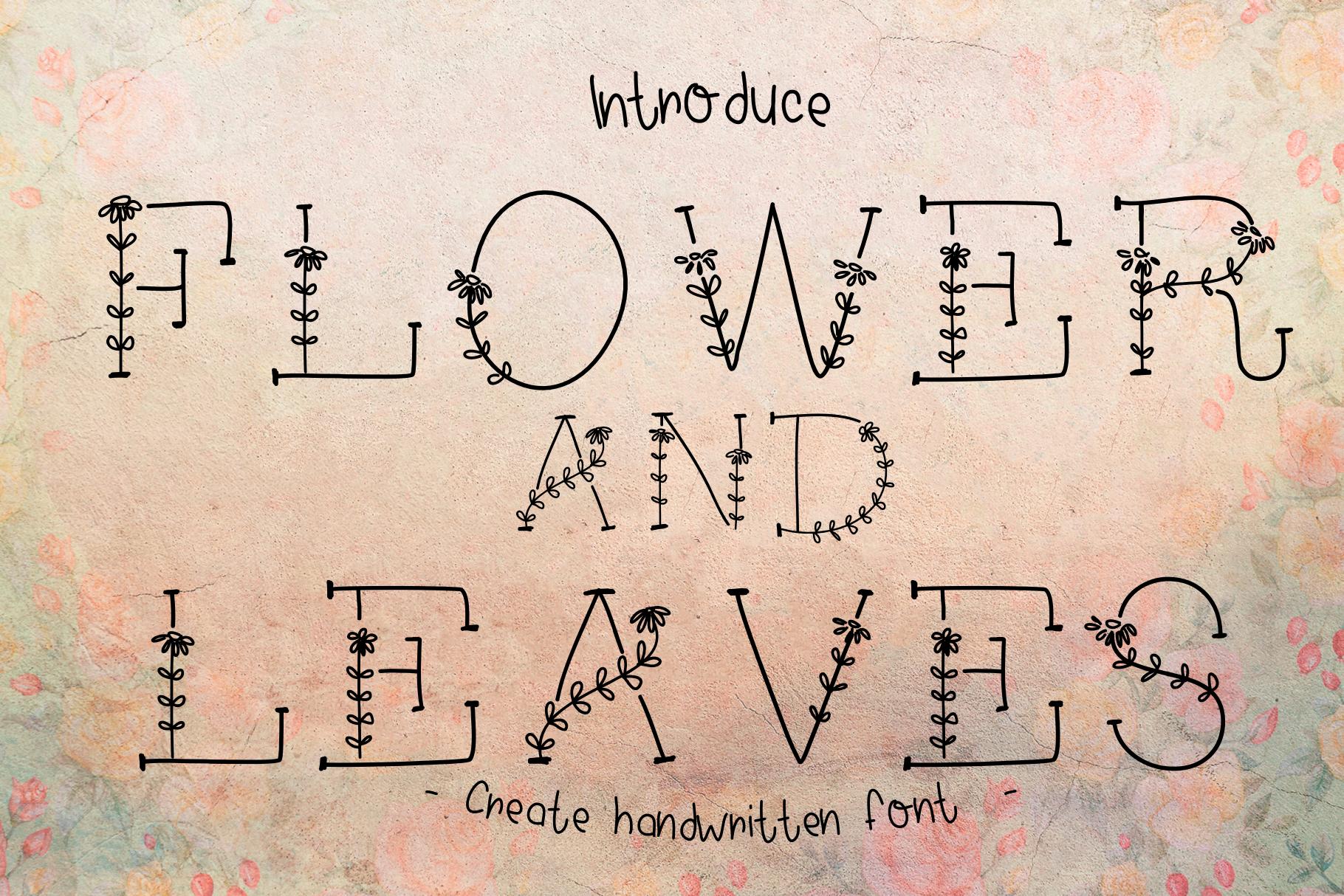Flower and Leaves Font