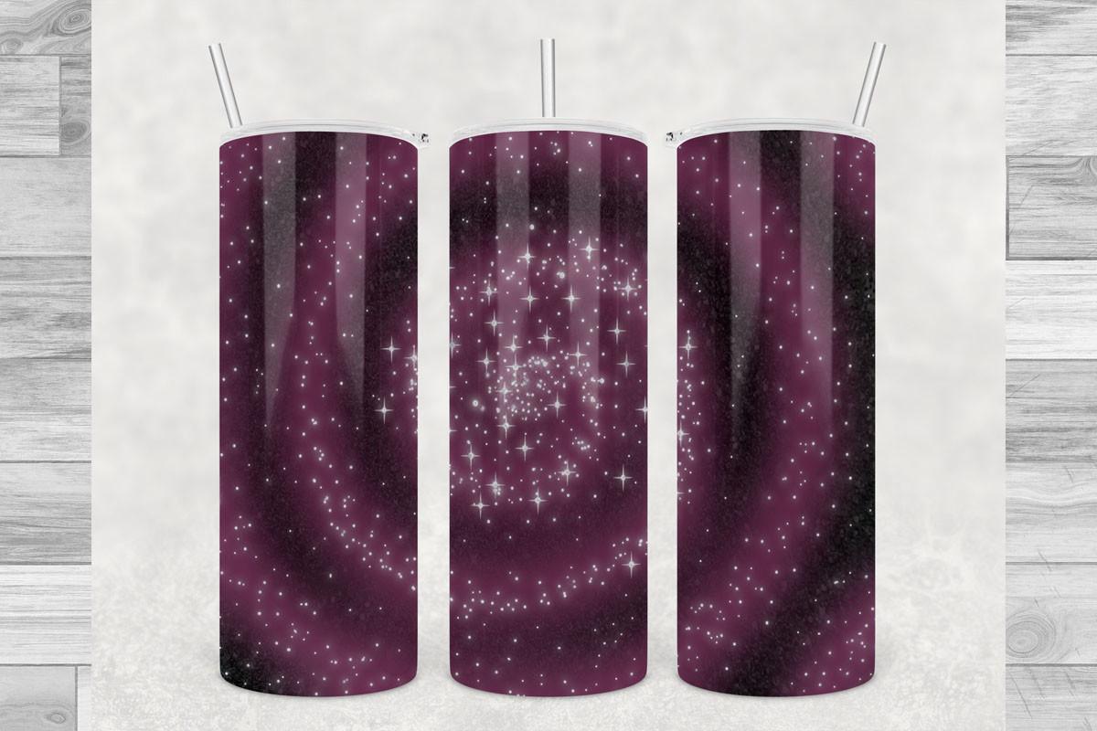 20oz Tumbler Glitter Purple Background