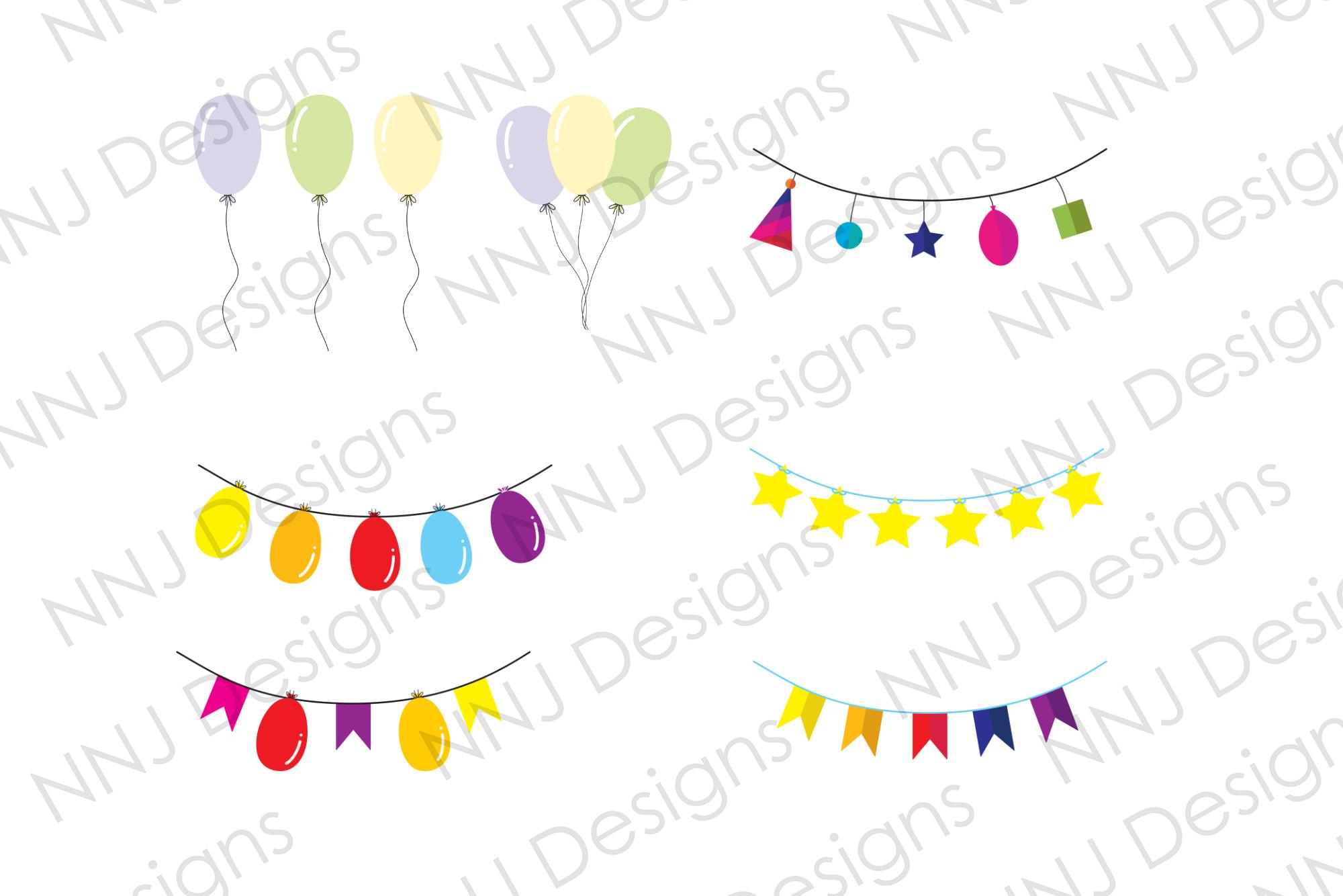 Party Banner Decoration Bundle PNG