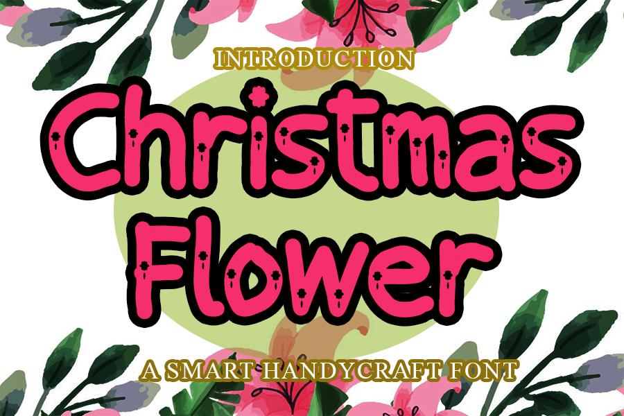 Christmas Flower Font
