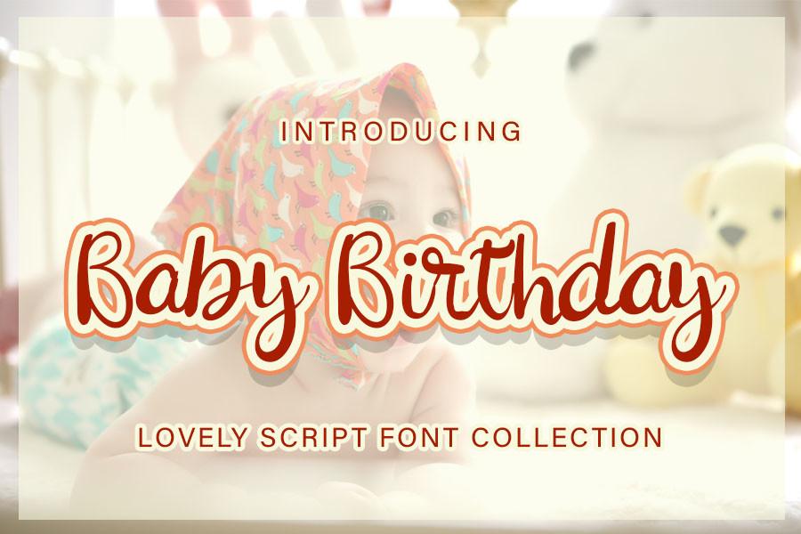 Baby Birthday Font