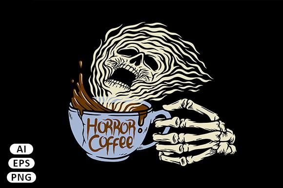 Horror Coffee Illustration