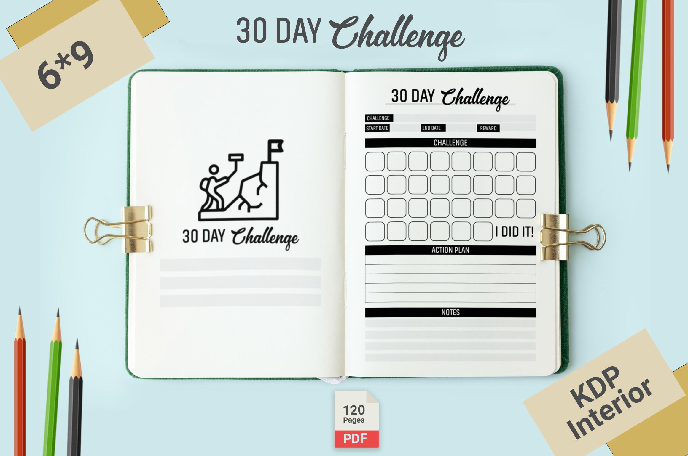 30 Day Challenge Journal KDP Interior