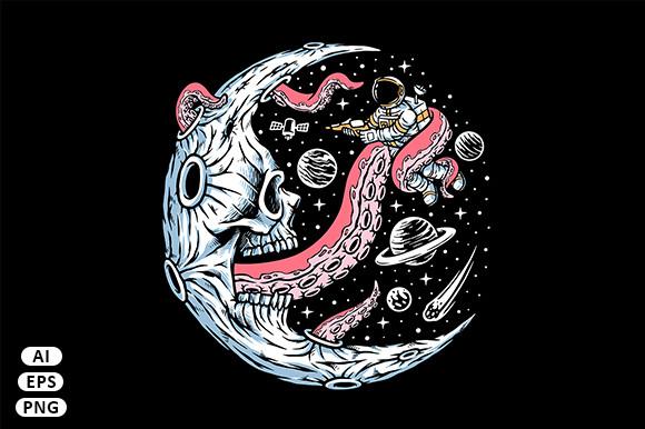Astronaut Attacked by Moon Monsters