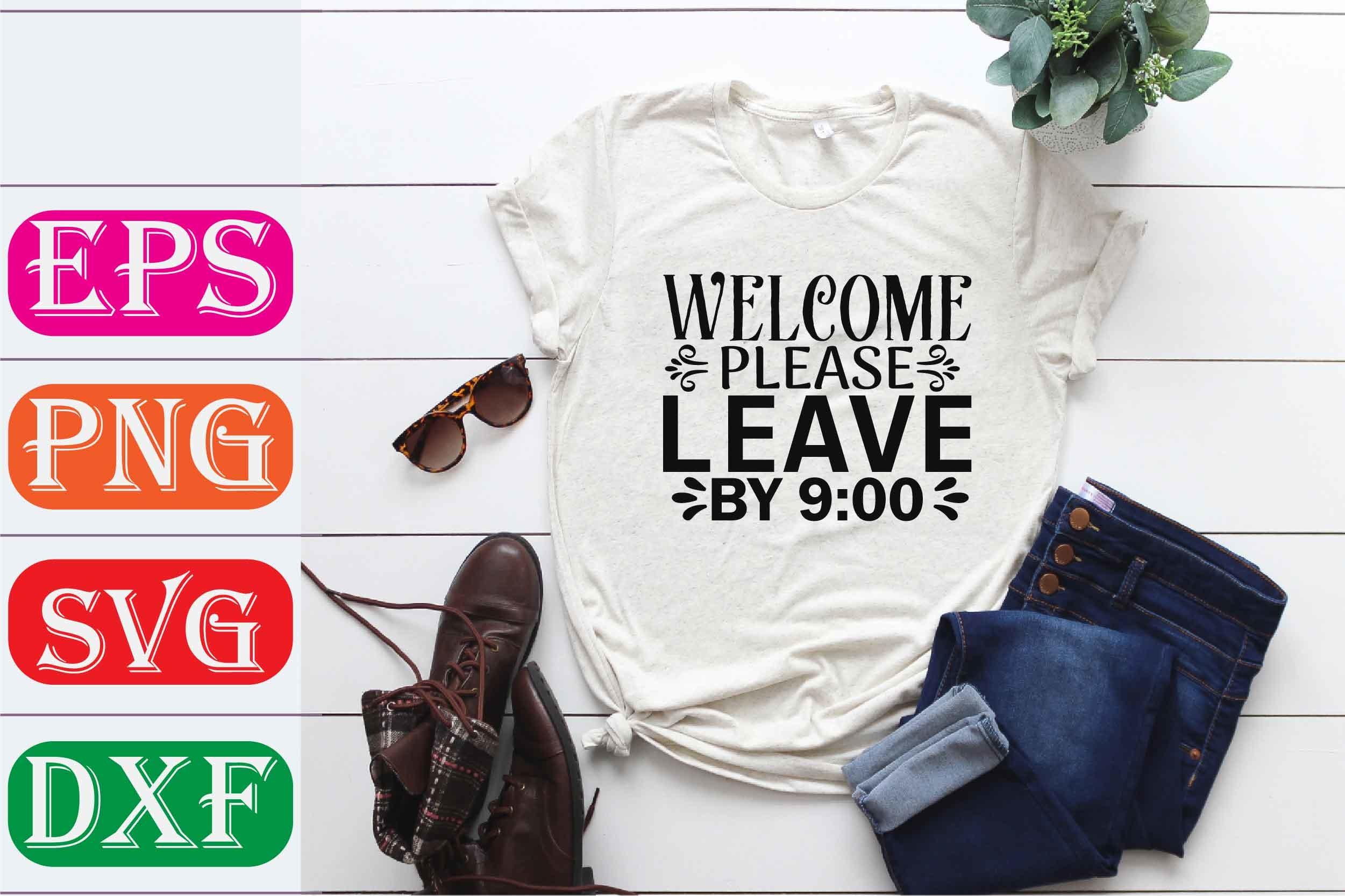 Doormat SVG Design. Welcome Please Leave