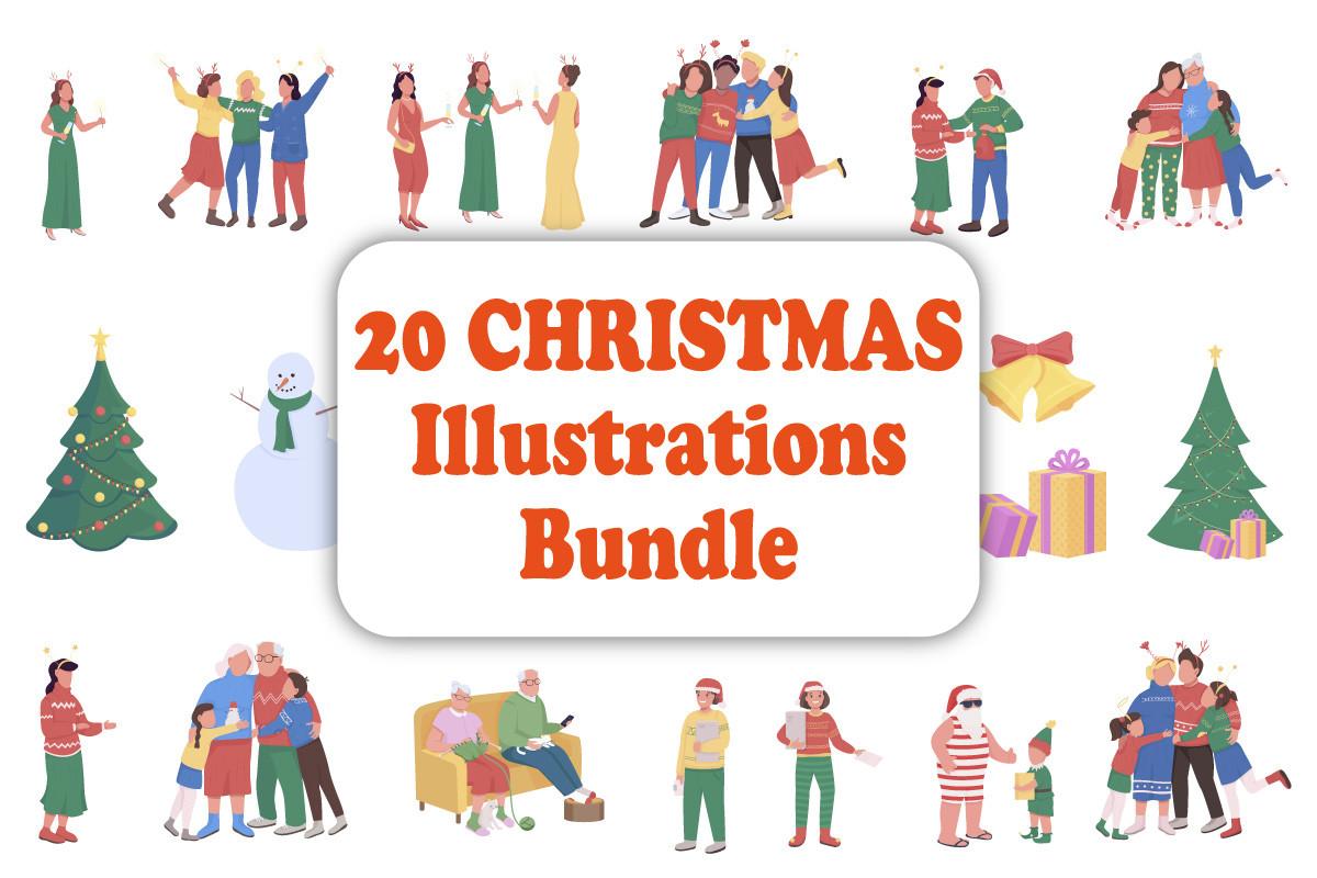People on Winter Vector Character Bundle