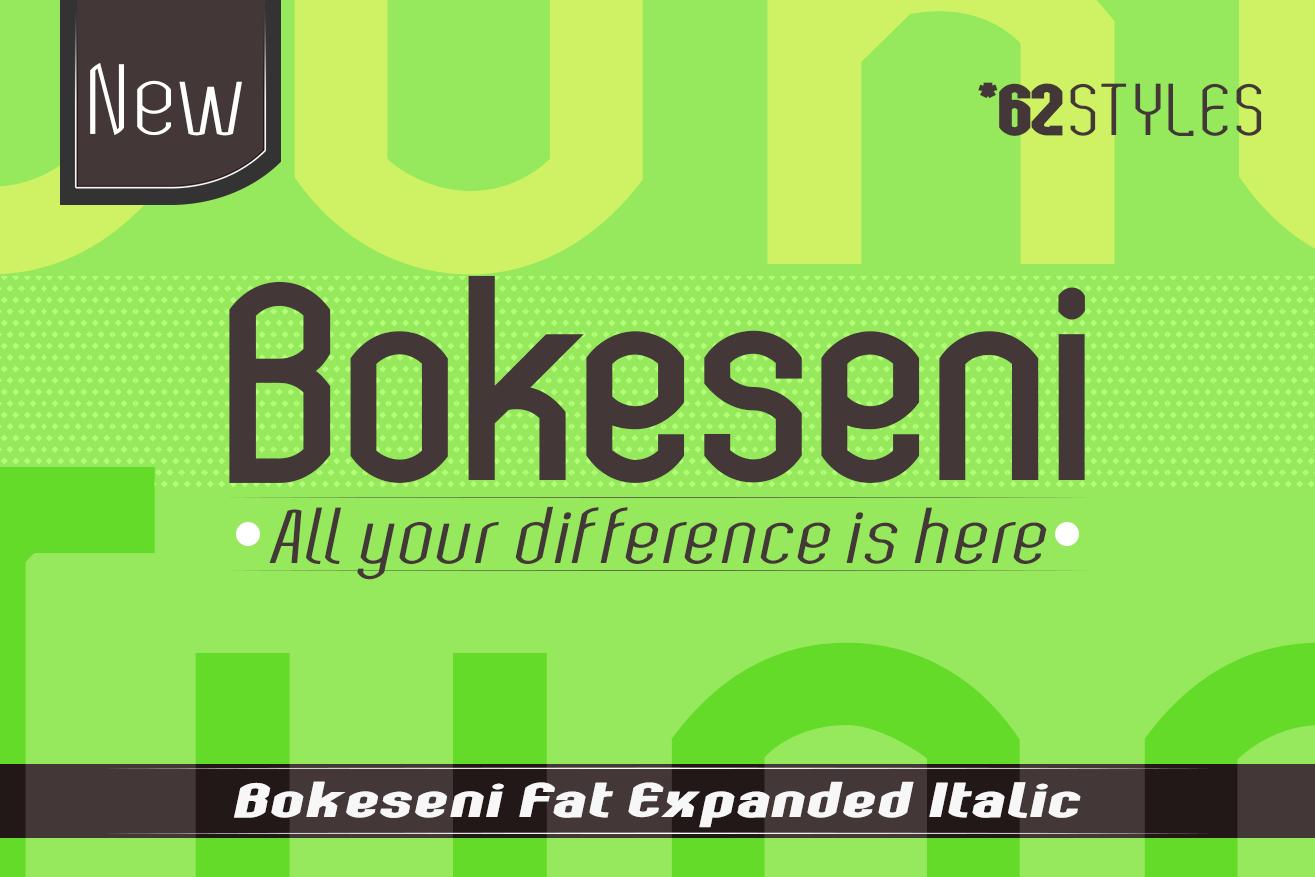 Bokeseni Expanded Fat Italic Font