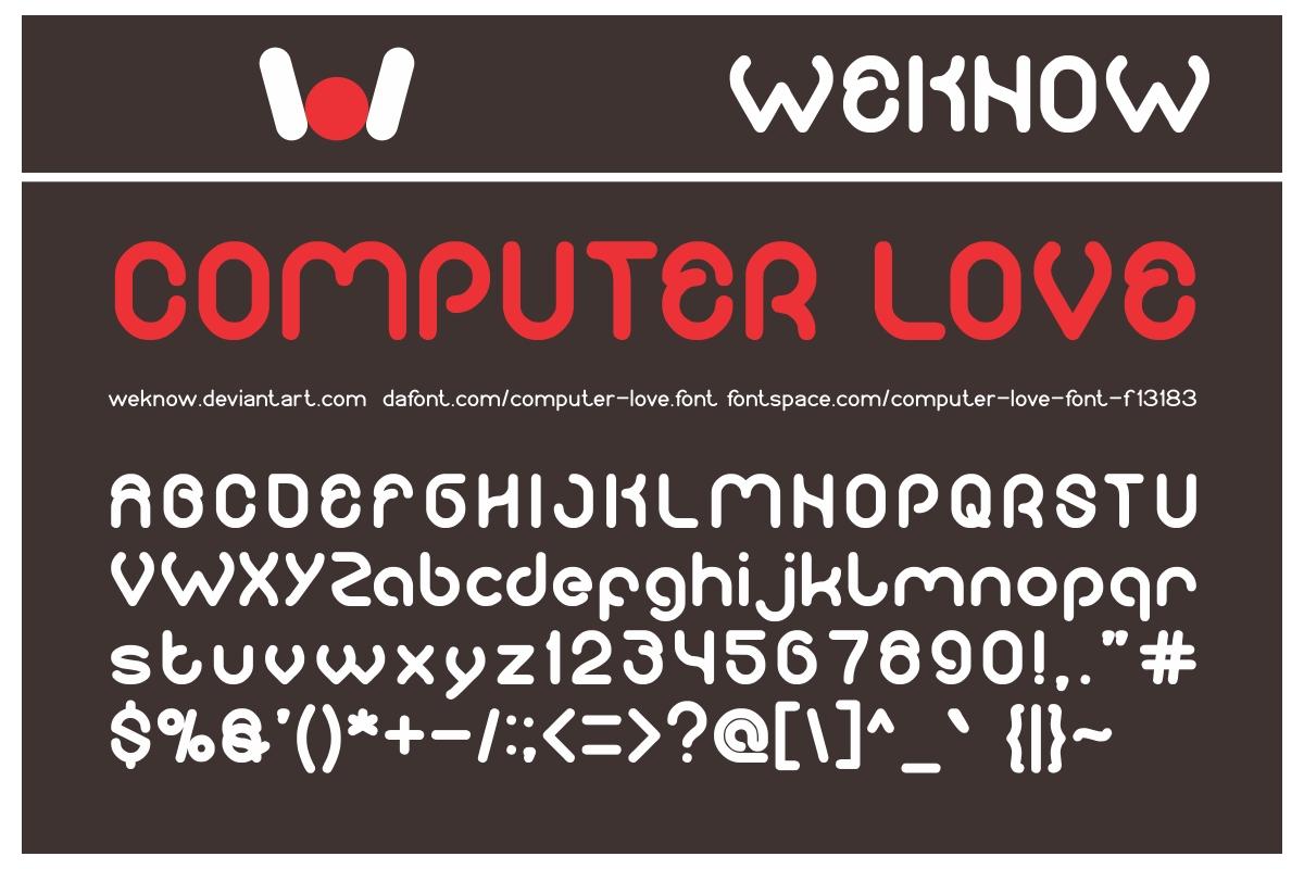 Computer Love Font