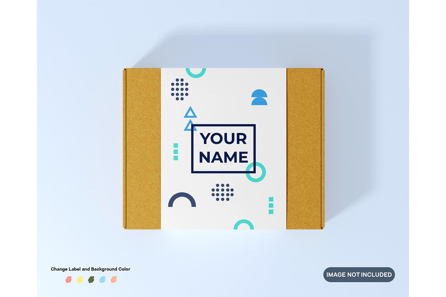 Cardboard Mockup with Label