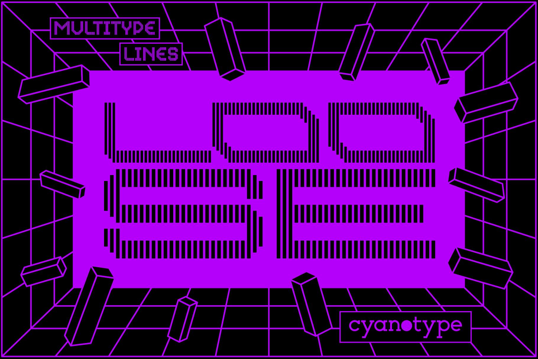 MultiType Lines Loose Font