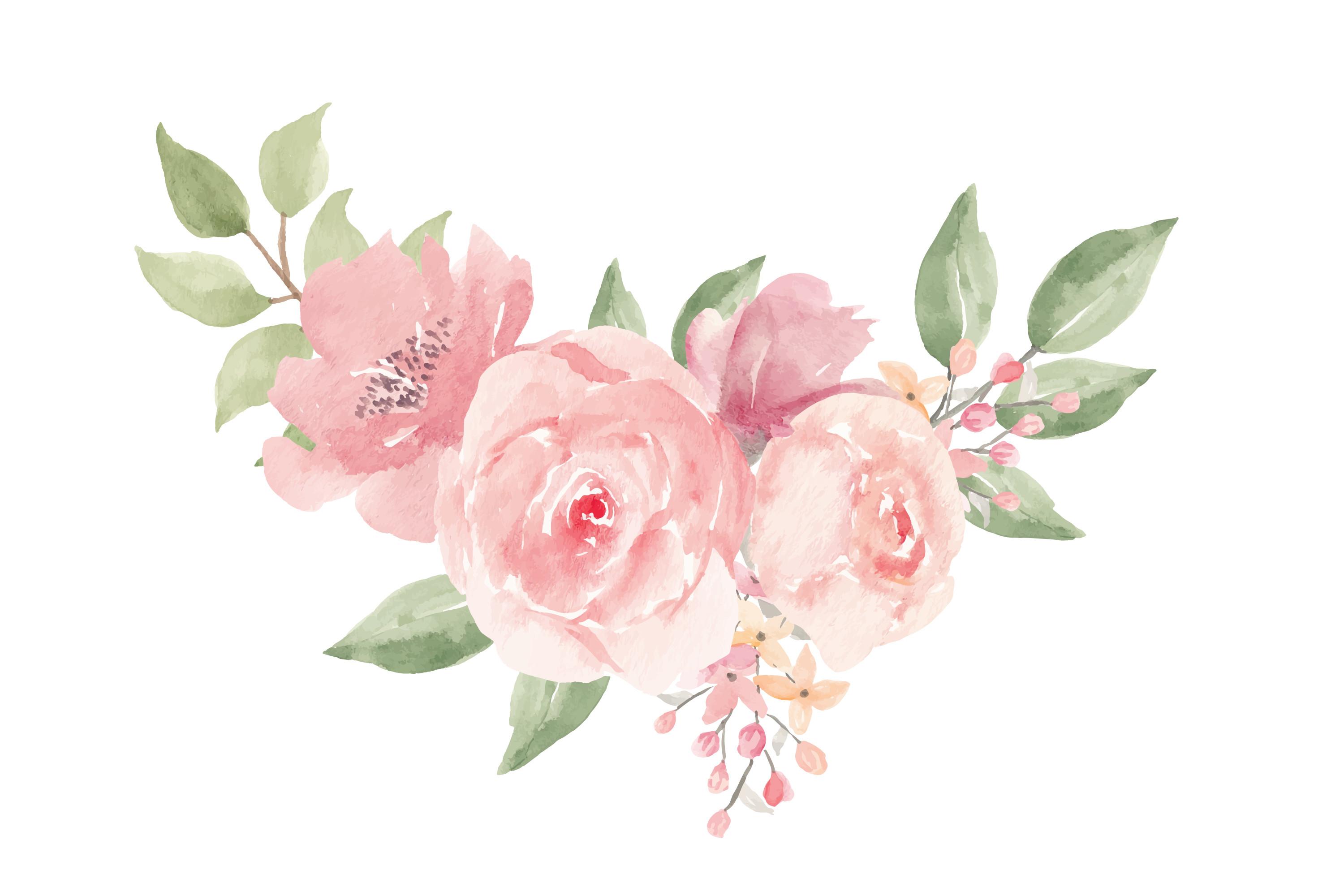 Watercolor Flower, Floral Flower
