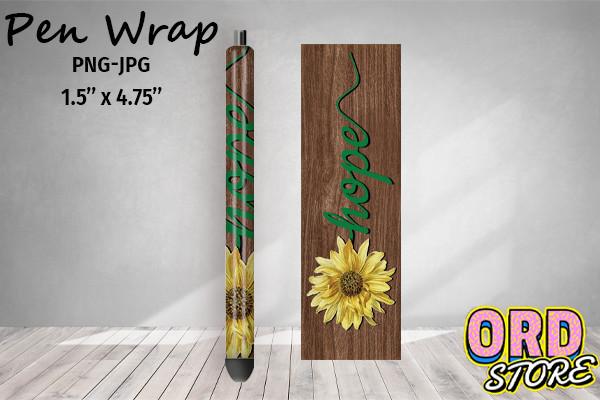 Hope Sunflower Pen Wrap