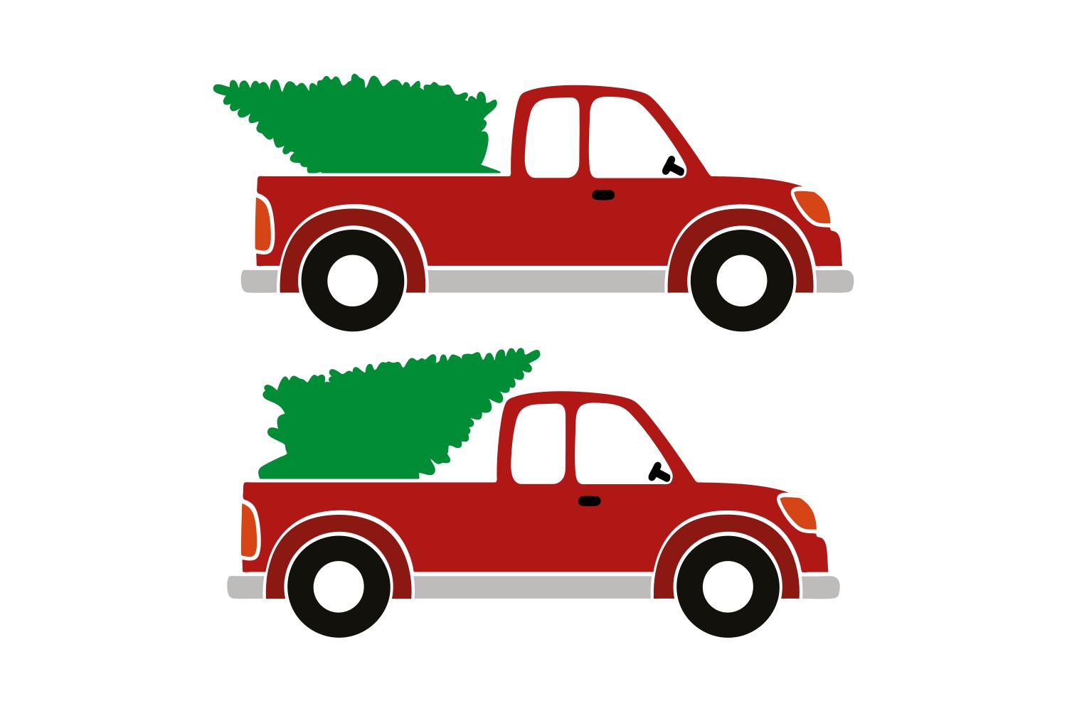 Christmas Tree and Pickup Truck