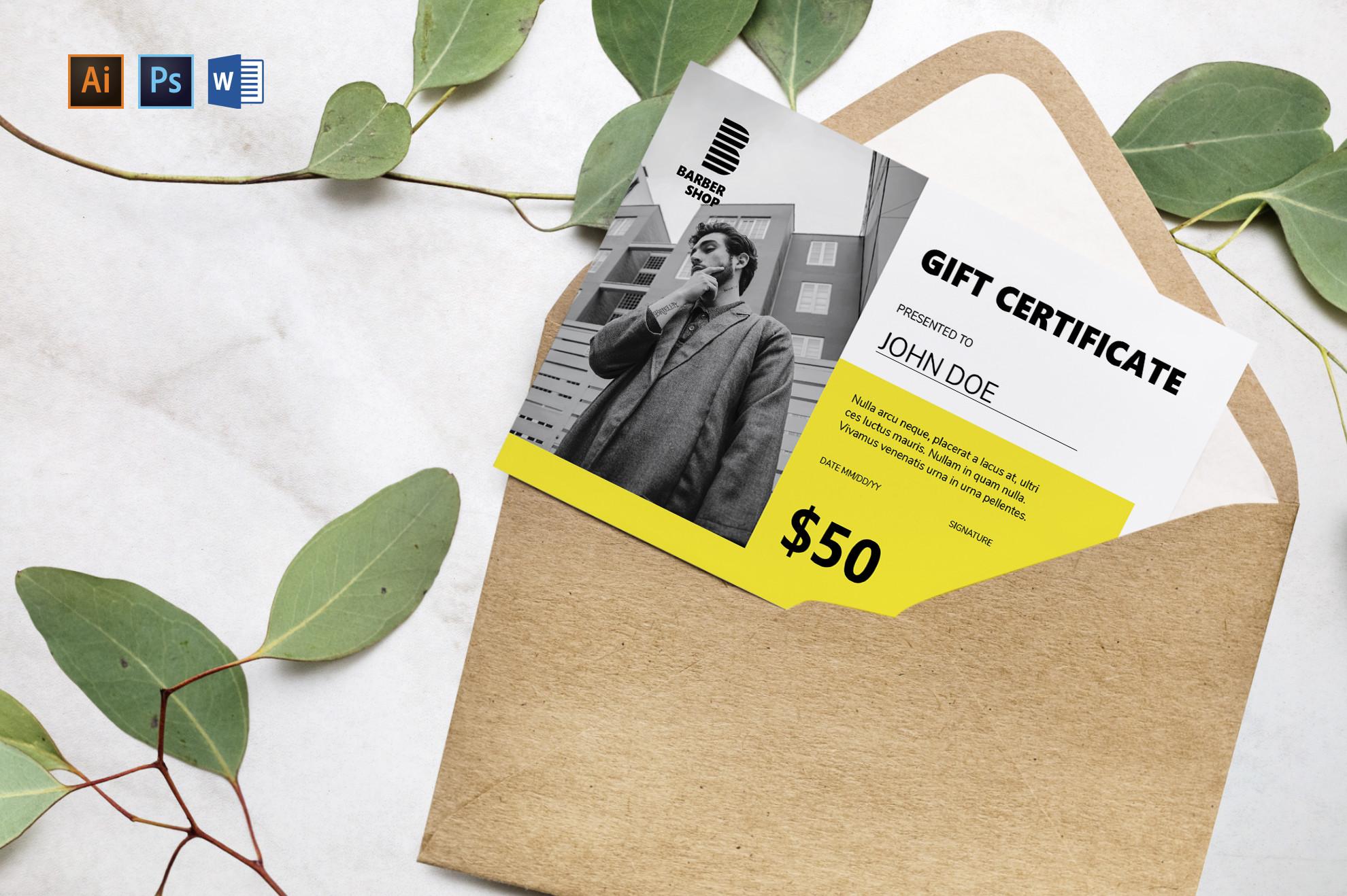 Barbershop Gift Certificate
