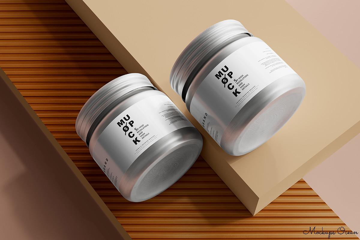 Cosmetic Jar Mockup