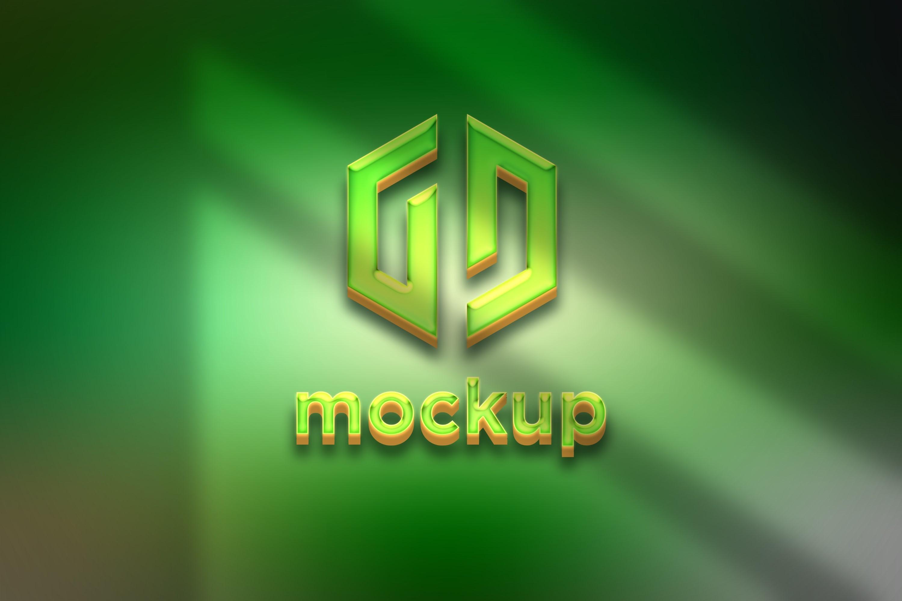 Candy Logo Mockup with Window Sunlight