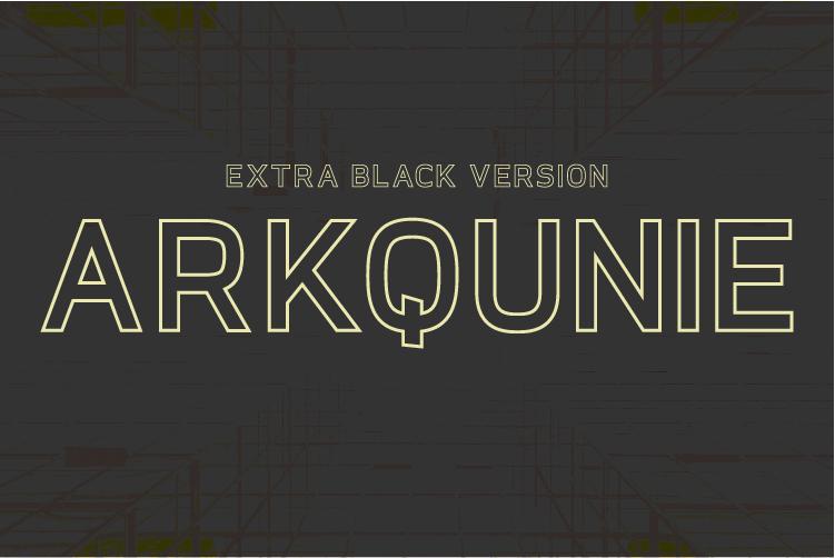 Arkqunie Outline Extra Black Font
