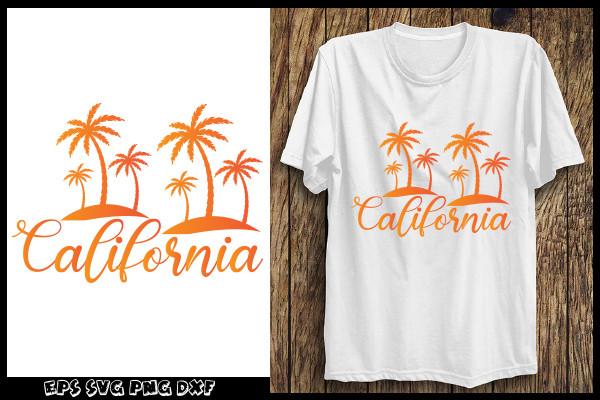 Summer T Shirt Design. California
