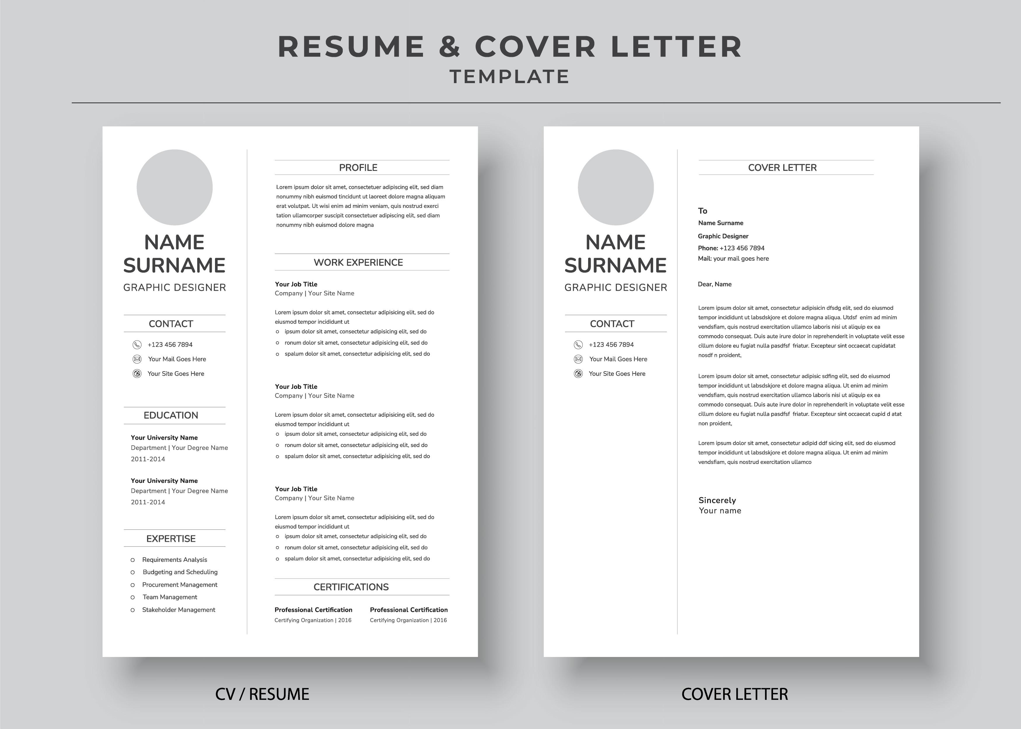 Resume and Cover Letter Template