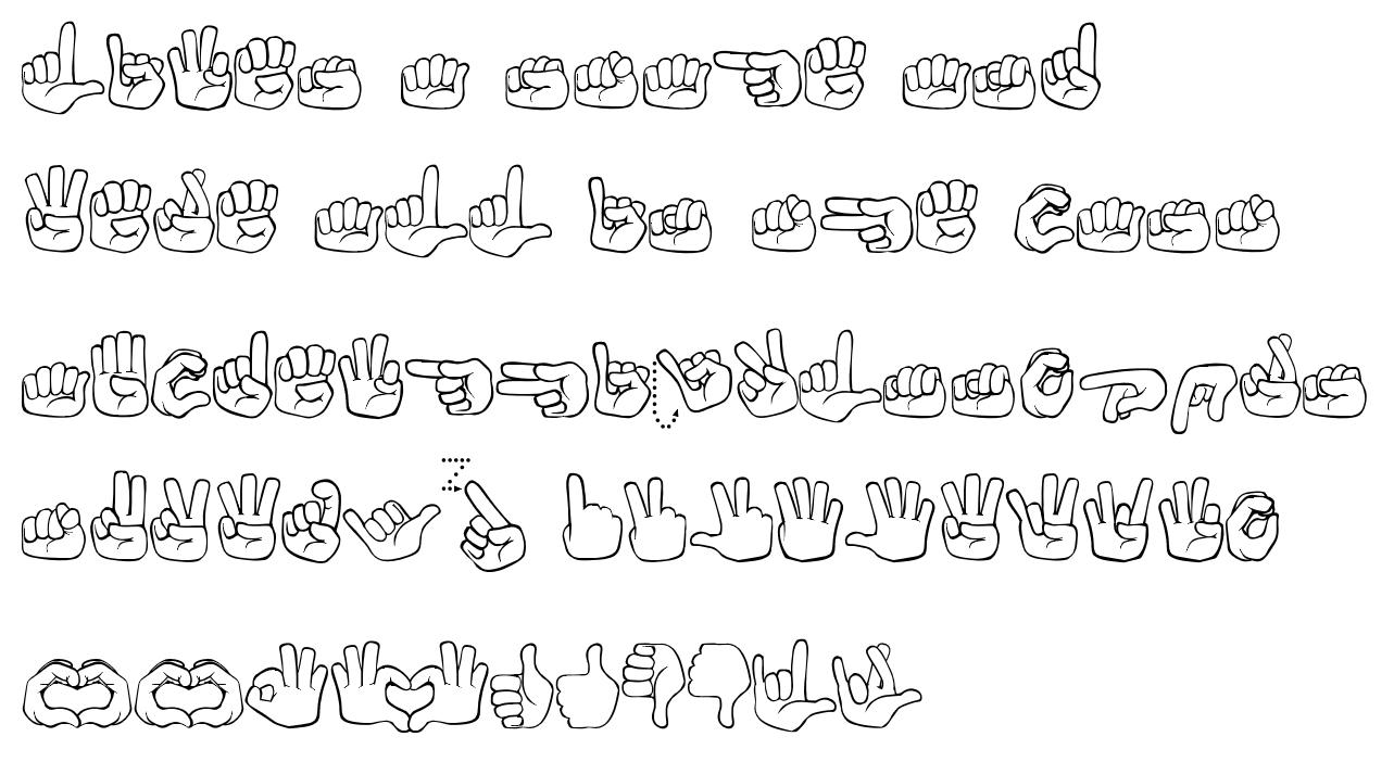 Fingerspelling Font
