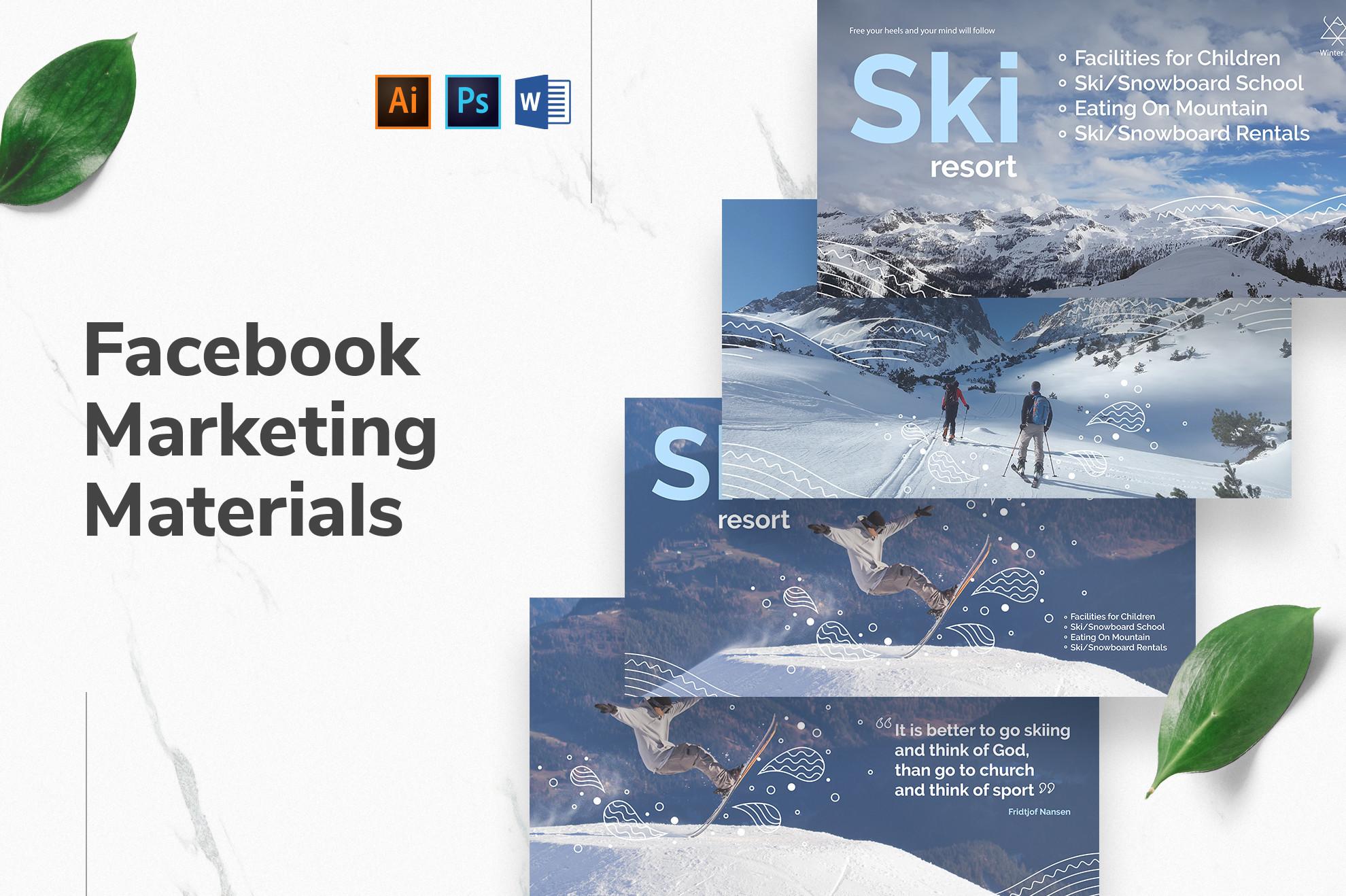 Ski Resort Facebook Templates