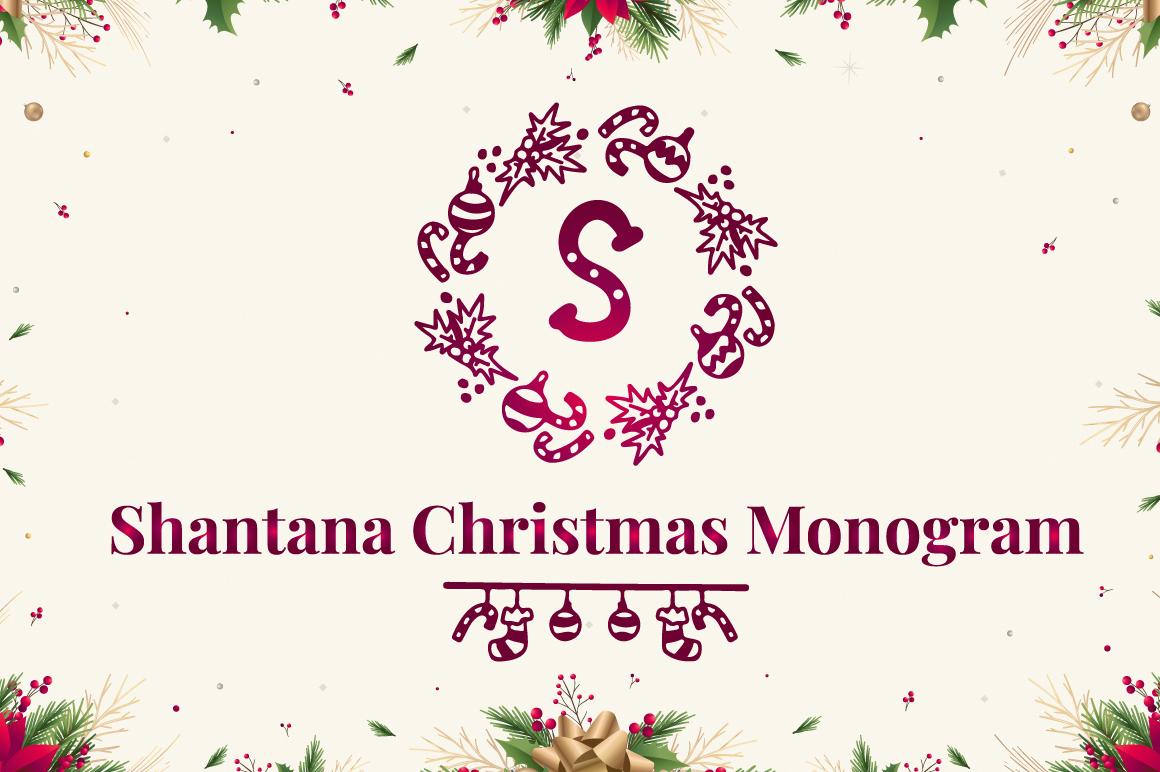 Shantana Christmas Monogram Font