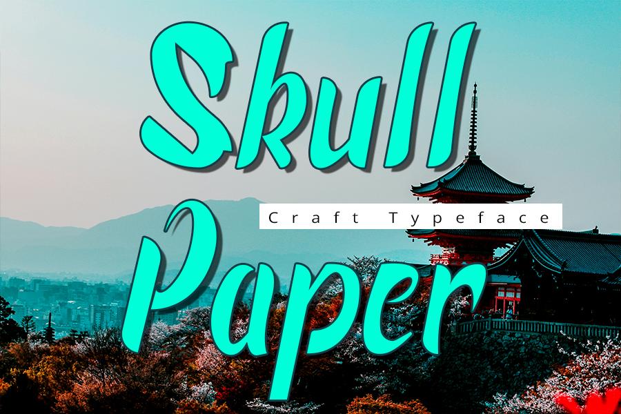 Skull Paper Font