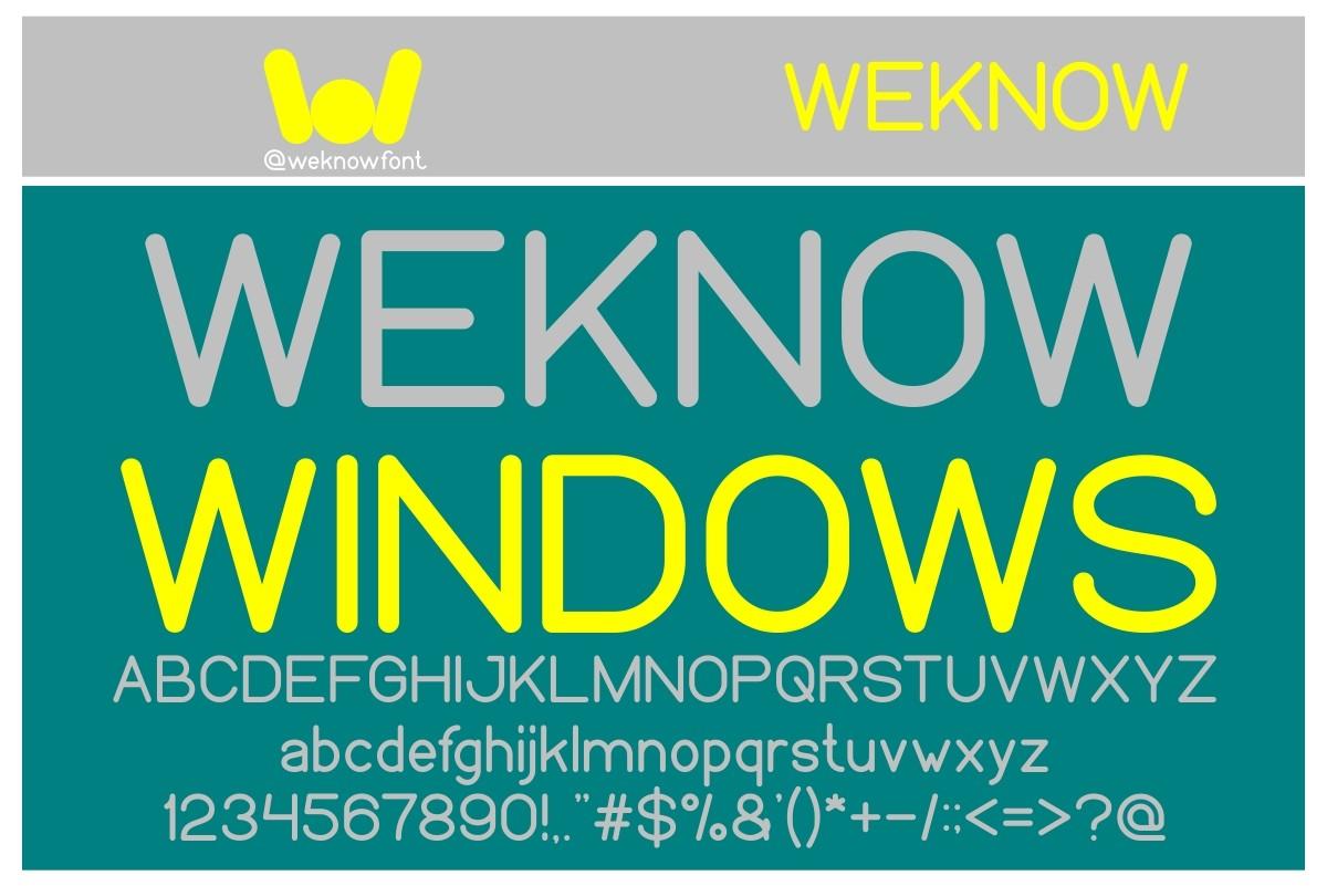 Weknow Windows Font