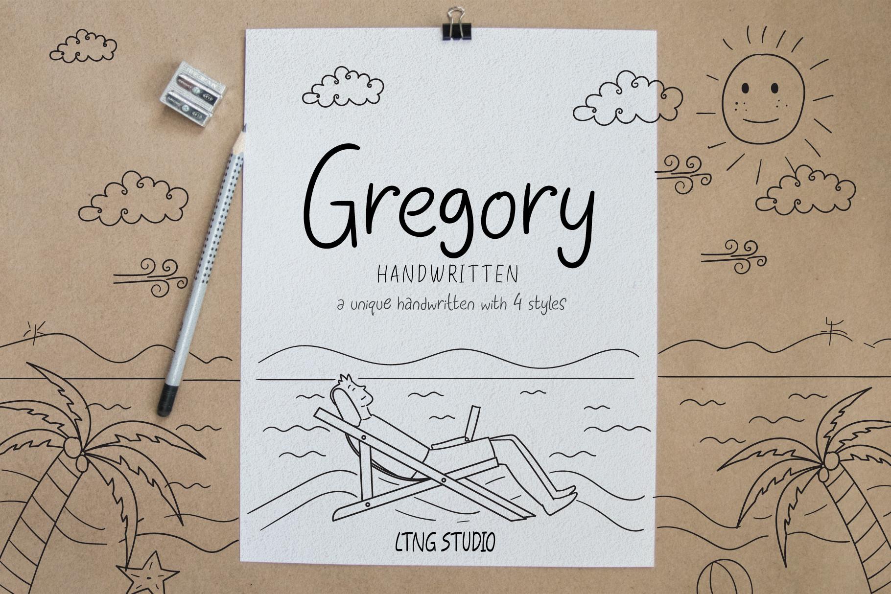 Gregory Handwritten Font
