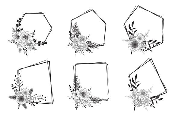 Hand Drawn Floral Decorative Border