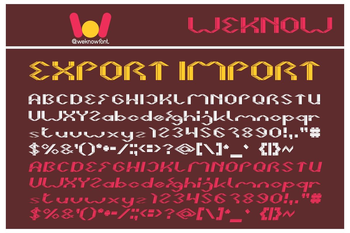 Export Import Font