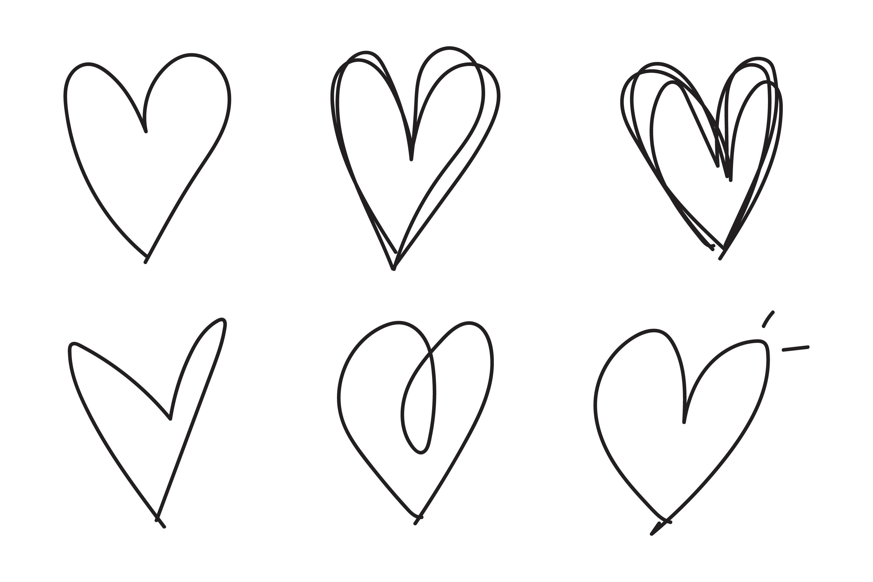 Hand Drawn Heart Icon Collection