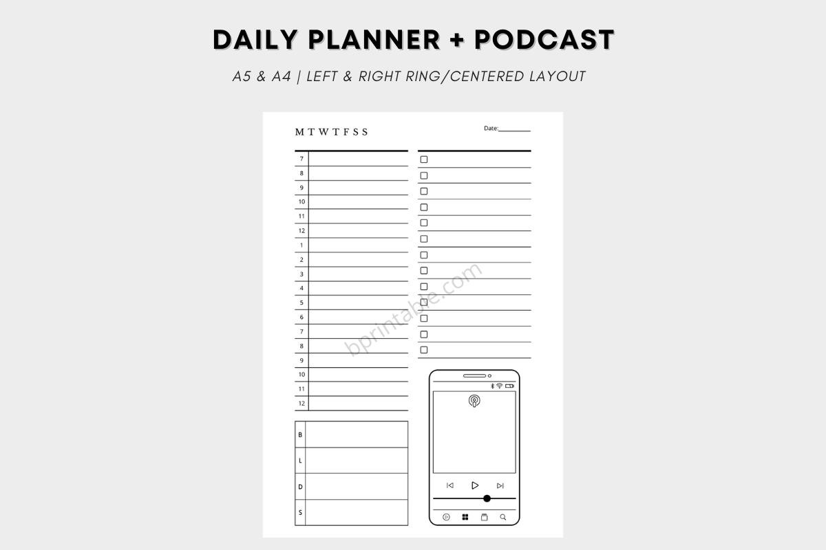 Daily Planner 2022 + Podcast Template