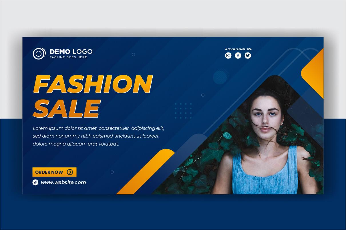 Fashion Sale Web Banner Design Template