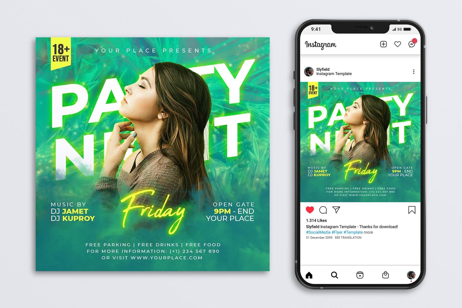 Friday Night Party Flyer Template