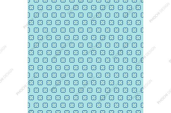 Flower Pattern Repeat Blue Background