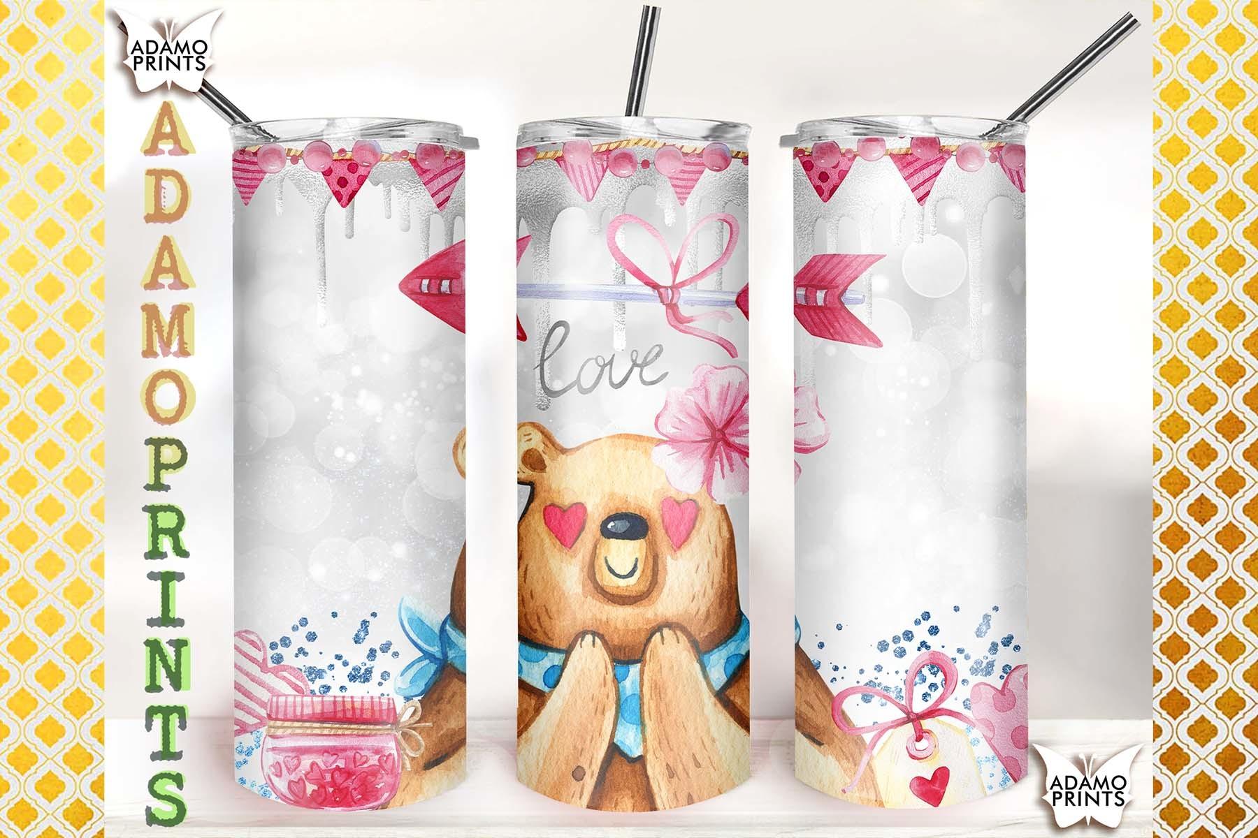 Glitter Bear Love 20oz Tumbler