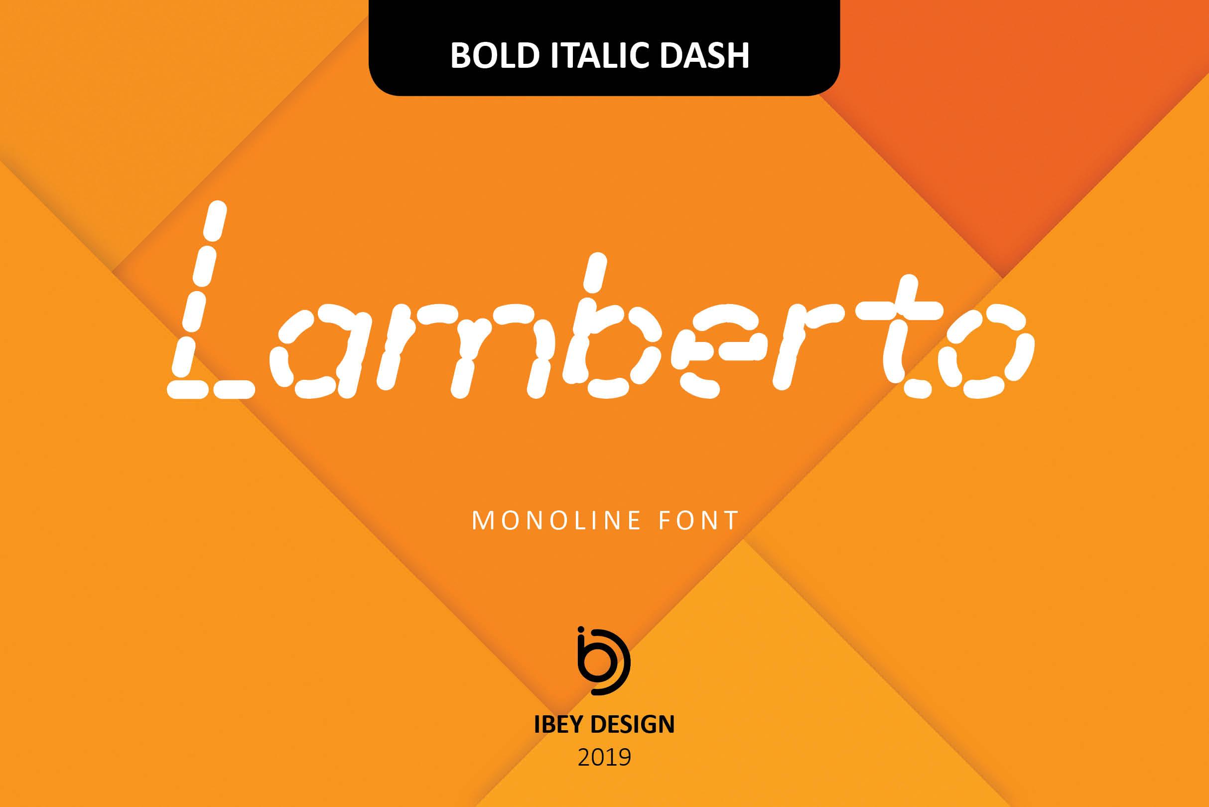 Lamberto Bold Italic Dash Font
