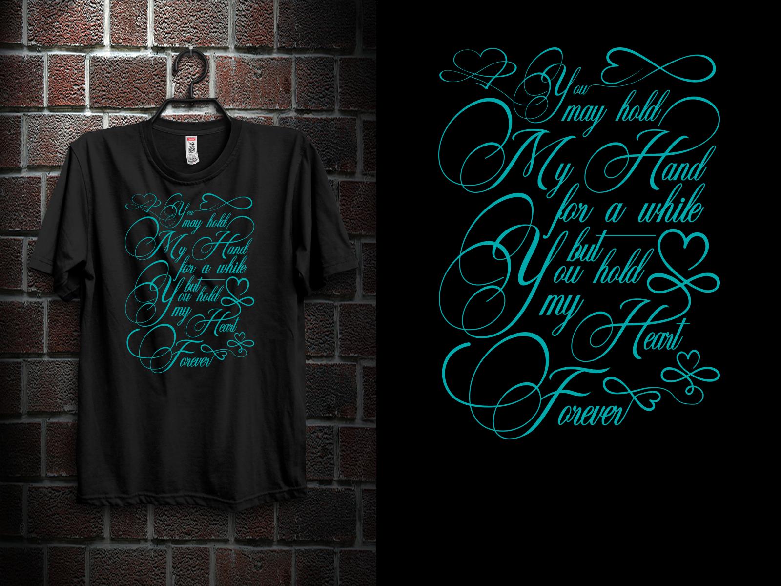 Valentine Day Typography T-shirt Design