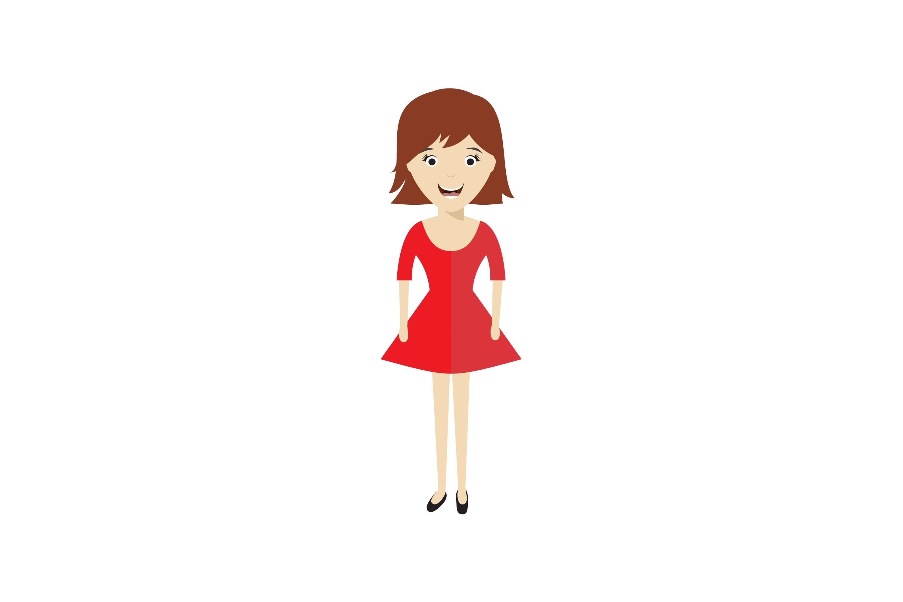 Cute Girl Vector Illustration