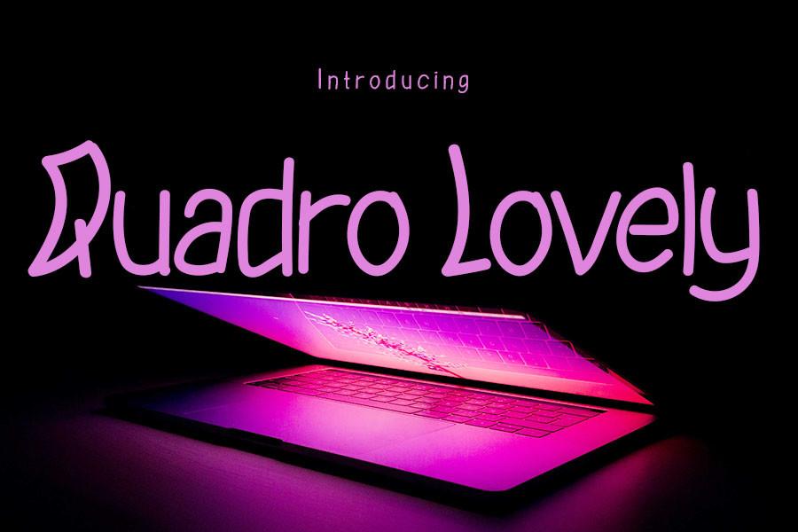 Quadro Lovely Font